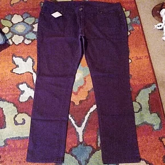 purple stretch jeans